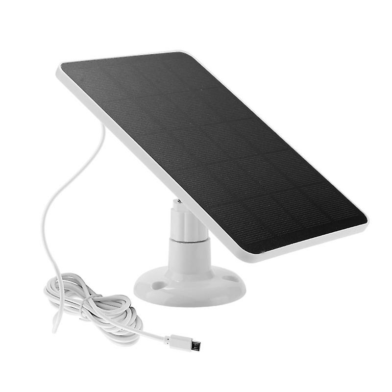 Computer Accessory Sets | 10W Solar Panel For Wifi Security Camera Monitor With Type-C Charging Cable White# Computer Accessory Sets Computer Accessory Sets