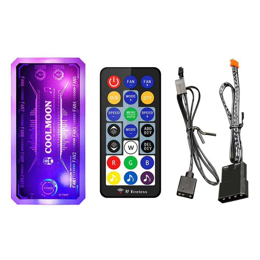 Computer Accessory Sets | Coolmoon Rgb Remote Controller For Dc 12V 5A Led Color Intelligent Fan Controlle Computer Accessory Sets Computer Accessory Sets