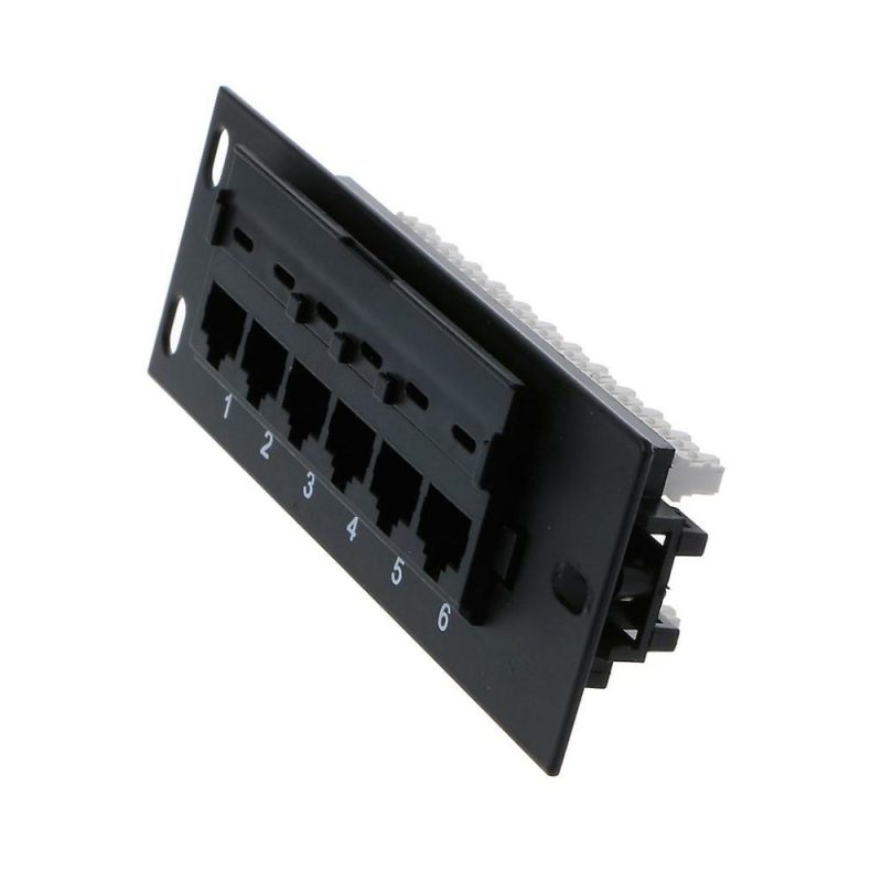 Computer Accessory Sets | Ethernet Patch Panel Cat5E 6 Port Rj45 Wall & Rack Mount Keystone Jack Module Computer Accessory Sets Computer Accessory Sets