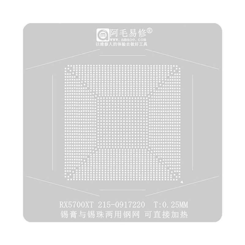 Computer Accessory Sets | Gpu Bga Reballing Stencil Template Station For Rx5700Xt Tin Net Steel Mesh Computer Accessory Sets Computer Accessory Sets