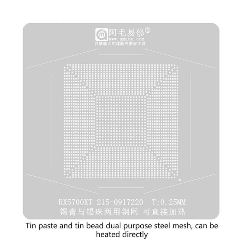 Computer Accessory Sets | Gpu Bga Reballing Stencil Template Station For Rx5700Xt Tin Net Steel Mesh Computer Accessory Sets Computer Accessory Sets