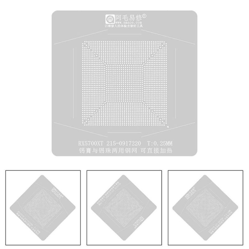 Computer Accessory Sets | Gpu Bga Reballing Stencil Template Station For Rx5700Xt Tin Net Steel Mesh Computer Accessory Sets Computer Accessory Sets