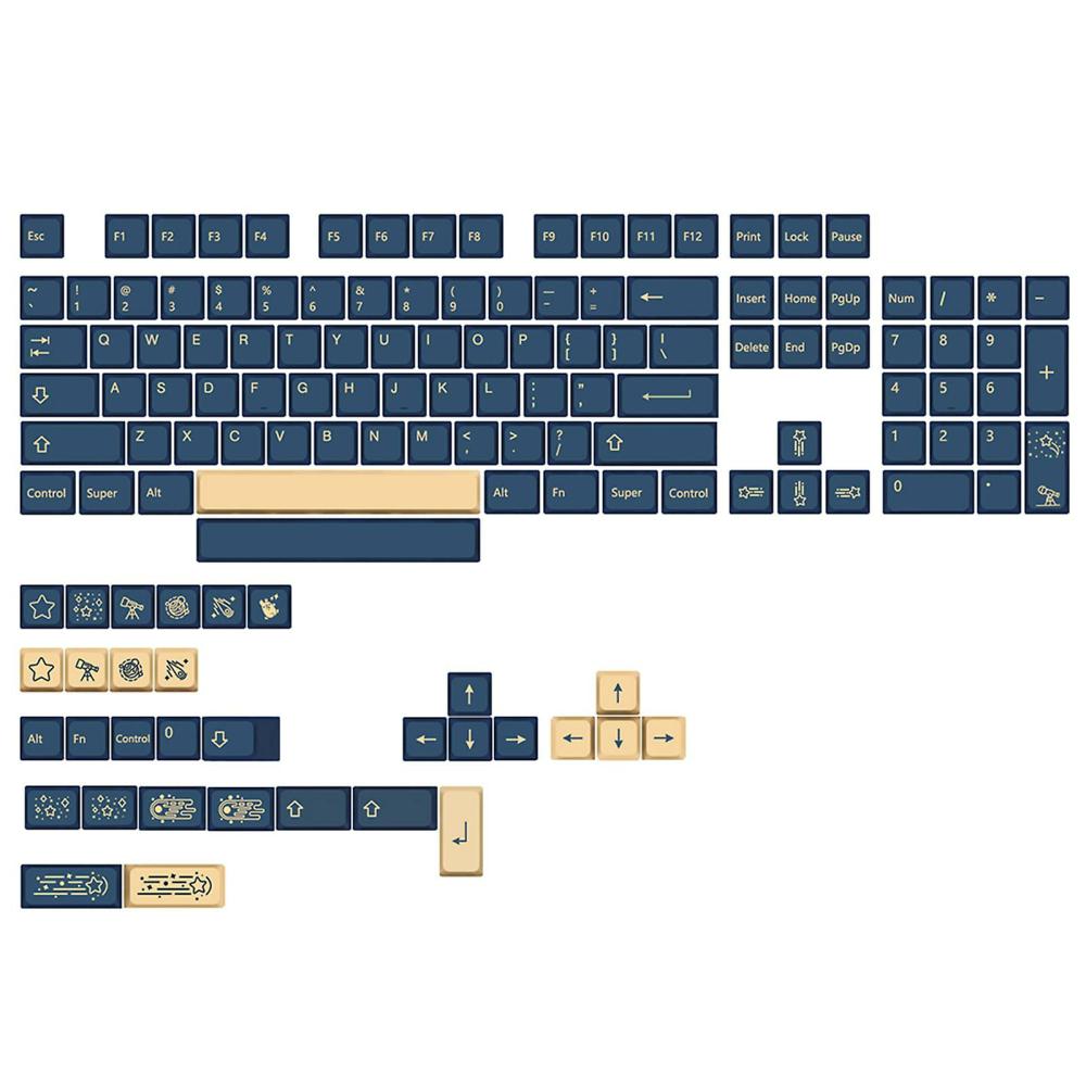 Computer Accessory Sets | Stargaze 137 Keys Xda Thick Pbt Keycaps For Mechanical Keyboard Keycap Dye Sub Computer Accessory Sets Computer Accessory Sets