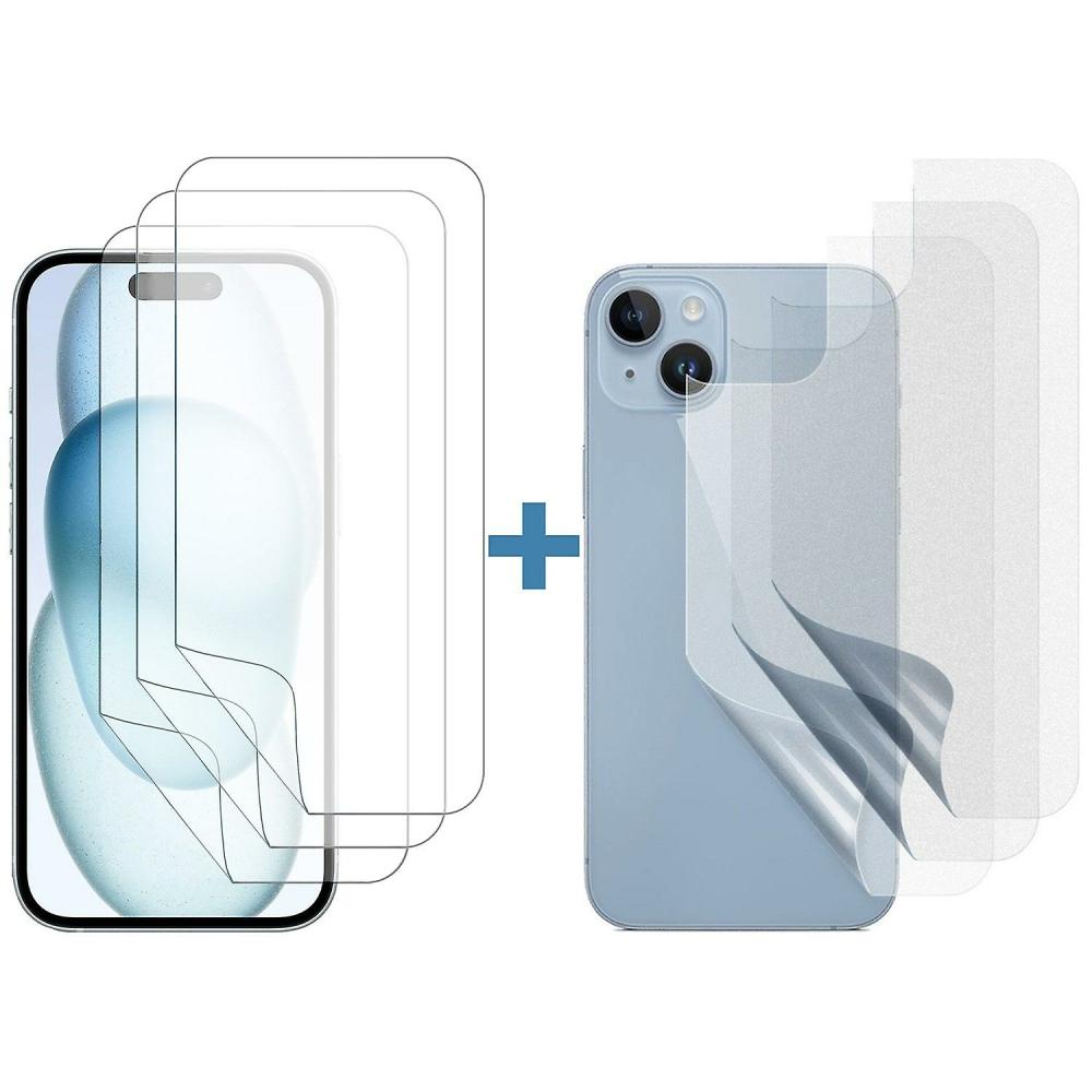 Computer Covers & Skins | 3 Set Soft Pet Film Screen Protector For Apple Iphone 15 Plus Front And Back Computer Covers & Skins Computer Covers & Skins