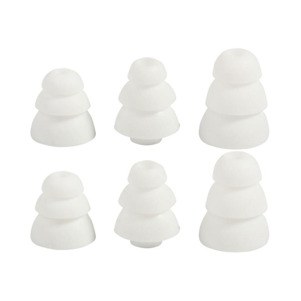 Headphone Cushions & Tips | Replacement Triple Flange Ear Tips Earbuds Silicone Pads For In Ear Headphones White# Electronics & Electrical Headphone Cushions & Tips