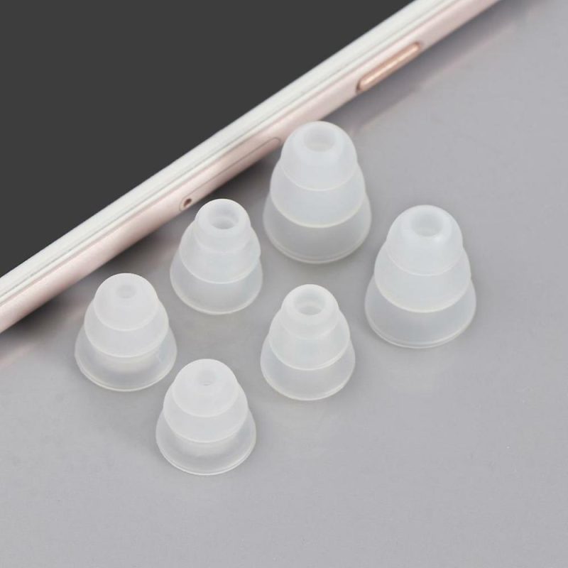 Headphone Cushions & Tips | Replacement Triple Flange Ear Tips Earbuds Silicone Pads For In Ear Headphones White# Electronics & Electrical Headphone Cushions & Tips