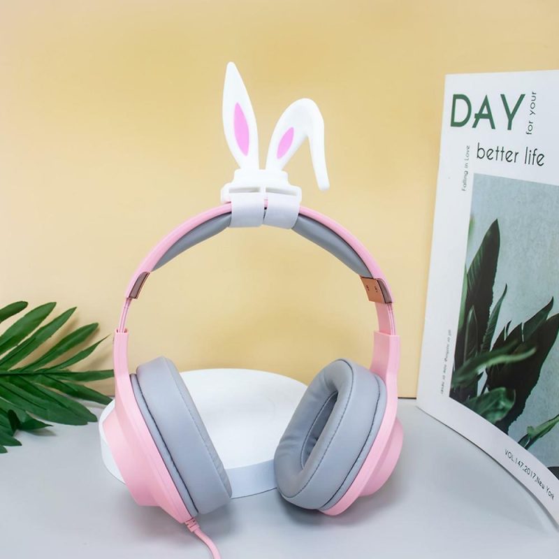 Headphones & Headsets | Detachable 3D Bunny Ears For Vedio Live Gaming Headset Simulation Rabbit Ear White# Electronics & Electrical Headphones & Headsets