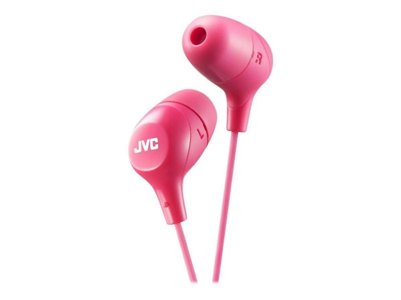 Headphones & Headsets | Jvc Hafx38P Marshmallow Pink In Ear Headphones With Tangle Free Cable Electronics & Electrical Headphones & Headsets