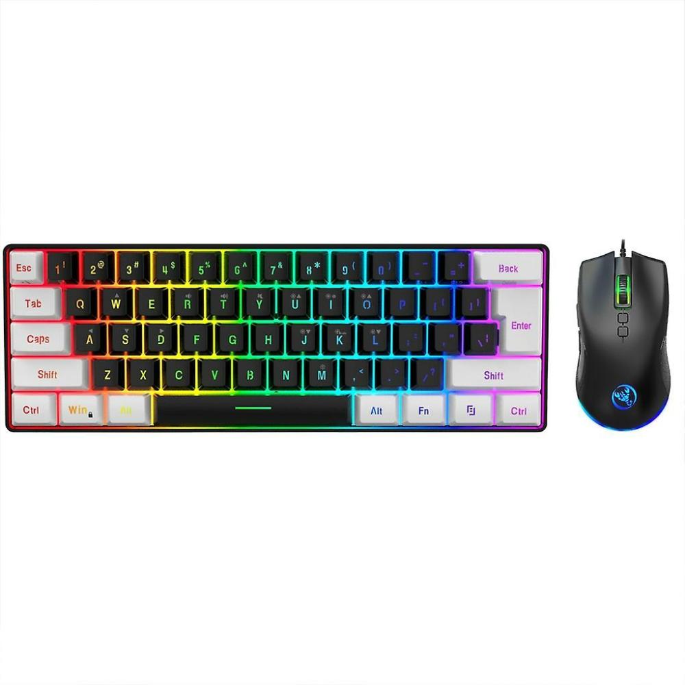 Keyboards | 61Keys Rgb Wired Keyboard Gaming Full-Size Keyboard And Mouse Combo Ergonomic Electronics & Electrical Keyboards