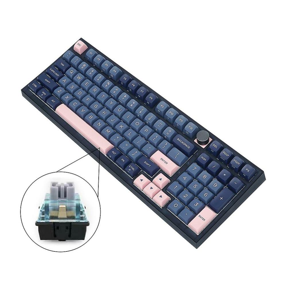 Keyboards | Gk980 Mechanical Keyboard With Rgb Backlit Waterproof Gateron Glacier Switch Electronics & Electrical Keyboards