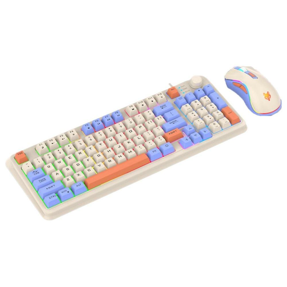 Keyboards | K820 Game Keyboard And Mouse Usb Corded With Three Color Matching Luminescent Mechanical Keypad For Desktop Computer Electronics & Electrical Keyboards