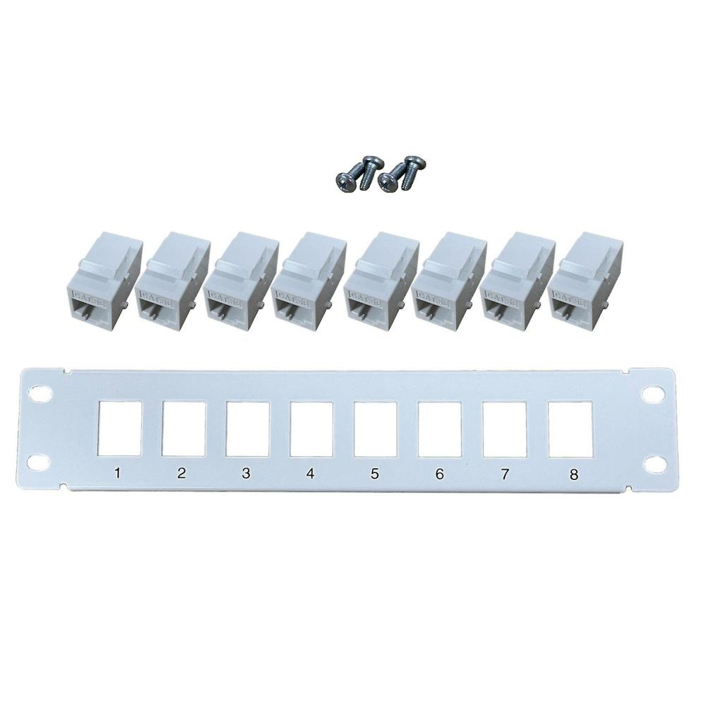 Computer Accessory Sets | 8 Port Straight-Throu Cat5E Patch Panel Rj45 Network Cable Adapter Keystone Jack Computer Accessory Sets Computer Accessory Sets